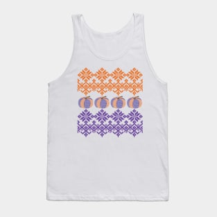 Fair Isle Knitting - Pumpkins Tank Top